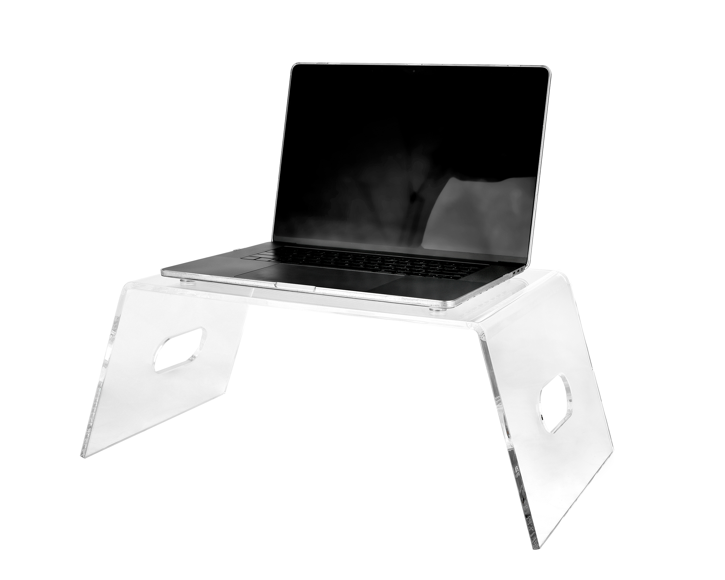 Clear Acrylic Laptop and monitor Stand Alpine