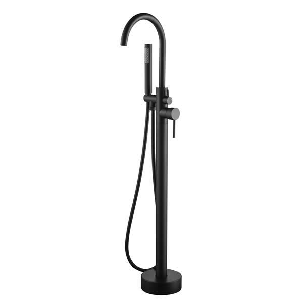 Fiona Freestanding Bath Mixer with Hand Shower Black Bath Spouts Perth
