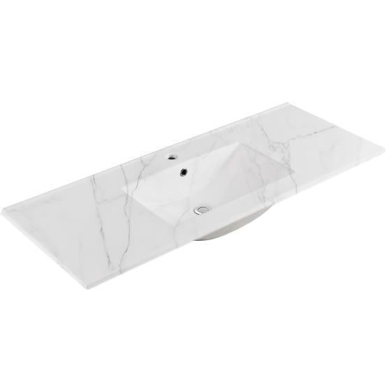 120cm Ceramic Vanity Top Carrara Marble Alpine Kitchens & Bathrooms