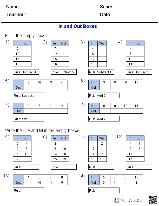 8 Pics Complete The Function Table For Each Equation Answer Key And
