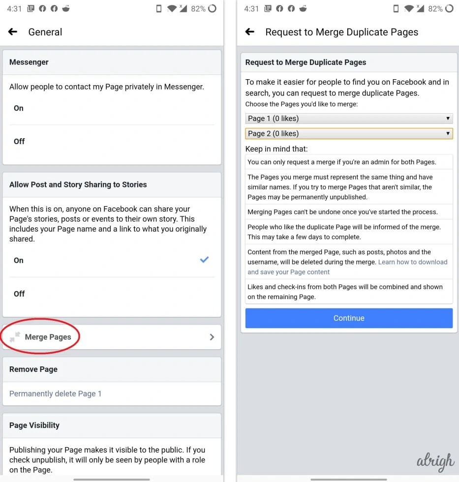 How to Merge Facebook Pages?