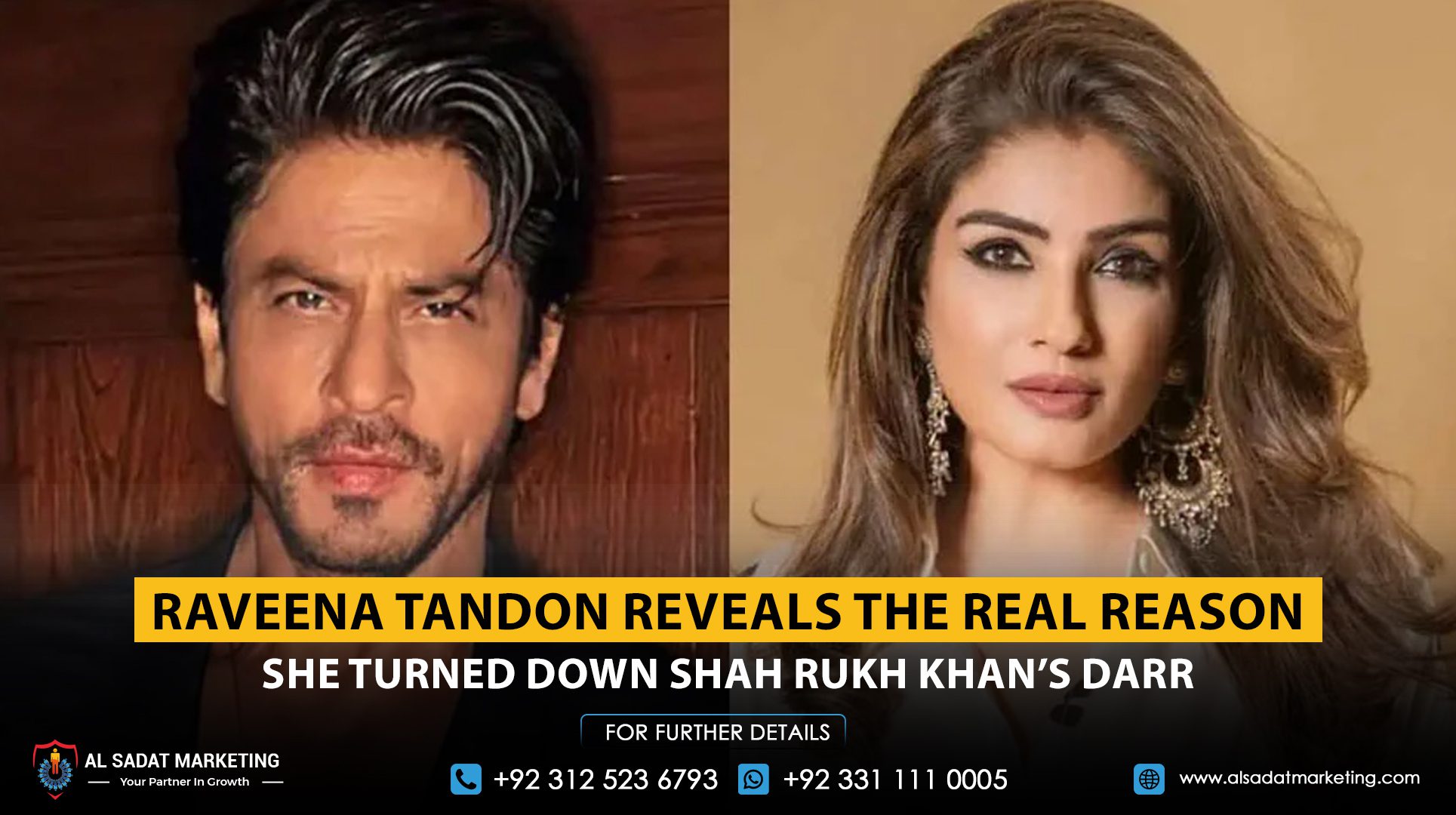 Raveena Tandon reveals the real reason she turned down Shah Rukh Khan’s