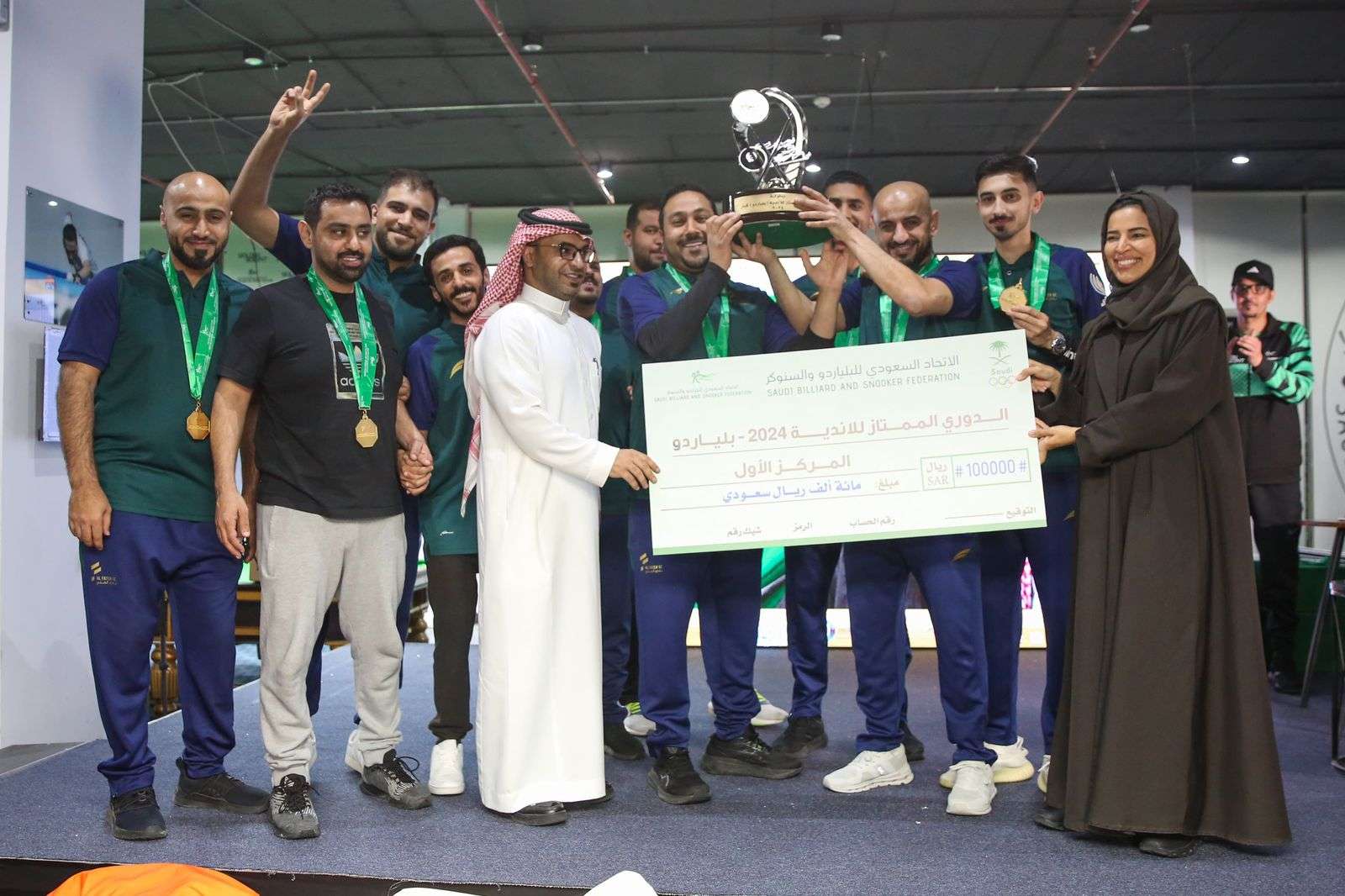 الفتح يحافظ على لقبه كبطل للدوري الممتاز للبلياردو