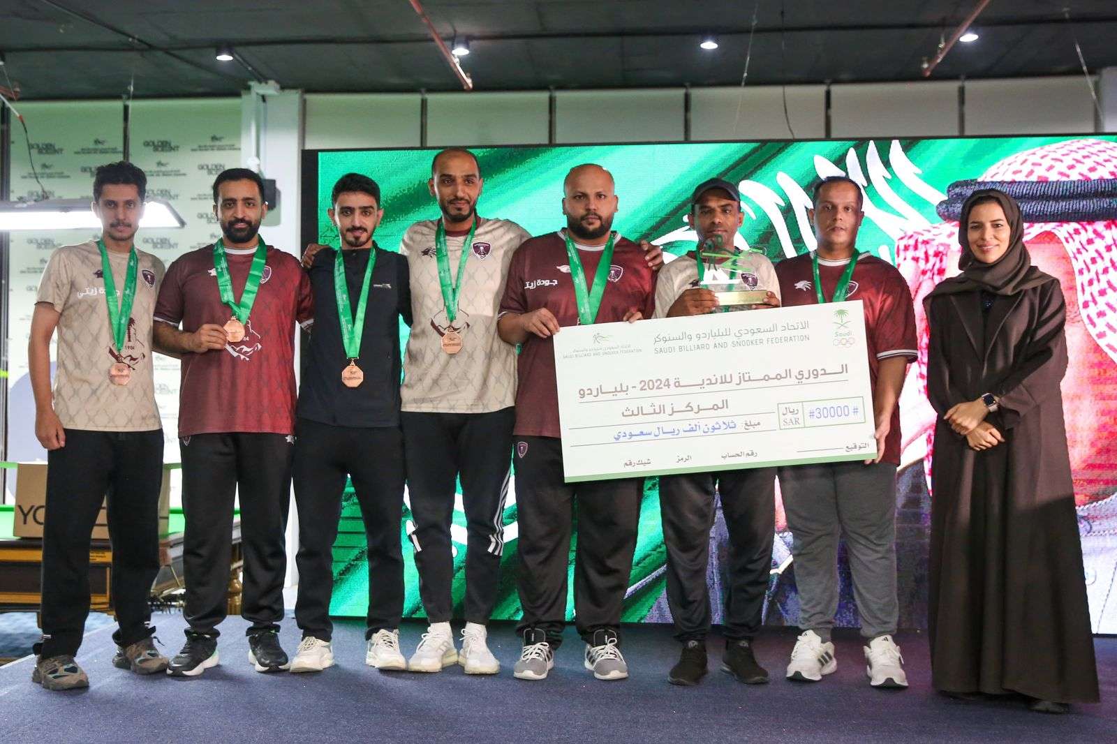 الفتح يحافظ على لقبه كبطل للدوري الممتاز للبلياردو