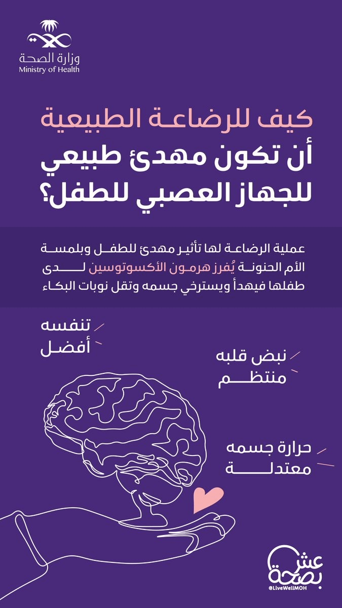 كيف للرضاعة الطبيعية أن تكون مهدئ طبيعي للجهاز العصبي للطفل ؟