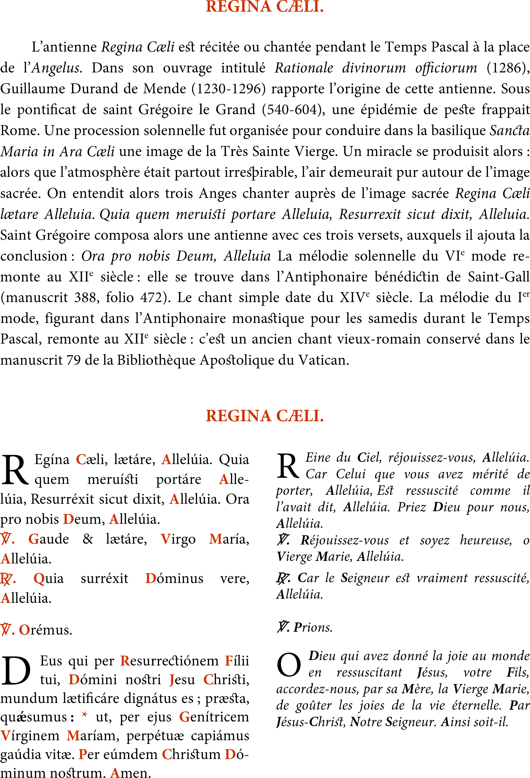 LA PRIERE DE L’ANGELUS. MAISON SAINTEPHILOMENE.