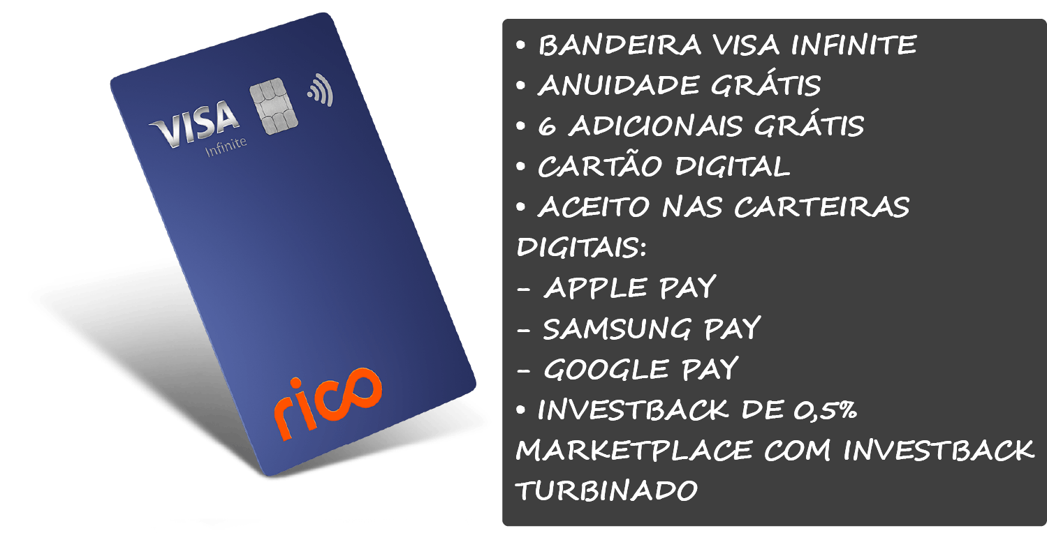 RICO VISA INFINITE O Cartão de Crédito fácil e sem anuidade da Rico