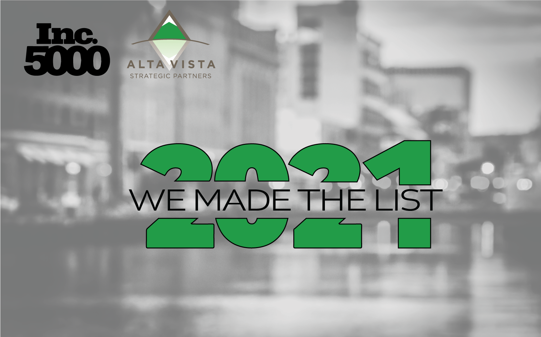 AltaVista Strategic Partners Recognized on 2021 Inc. 5000 List