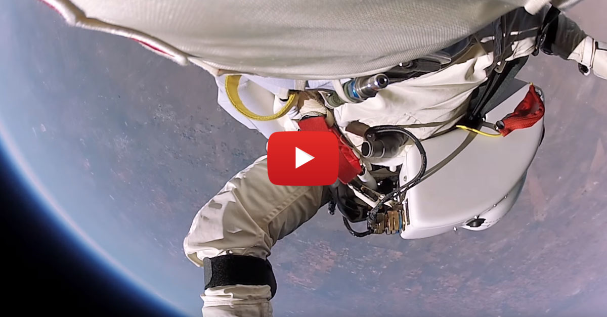Amazing New HD Footage of Felix Baumgartner Falling at 850 MPH alt_driver