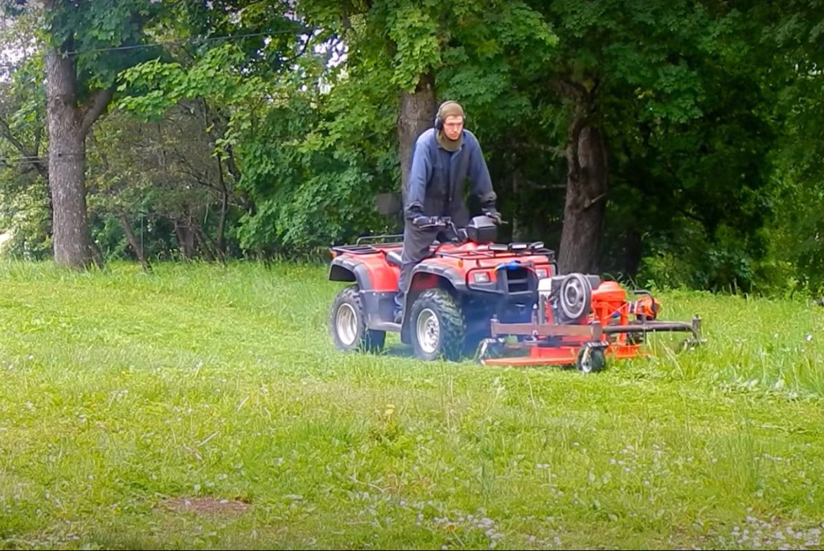 DIY Master Builds FrontMounted ATV Mower out of Spare Parts Engaging