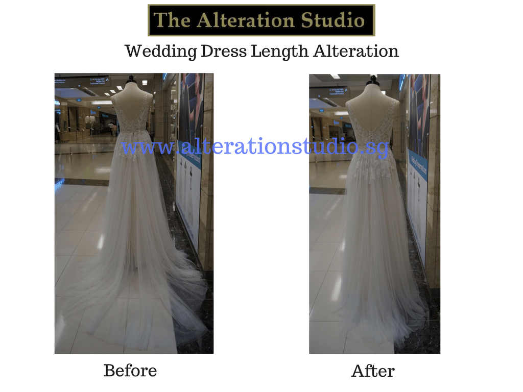 Wedding Dress Length Alteration Alteration Services Singapore
