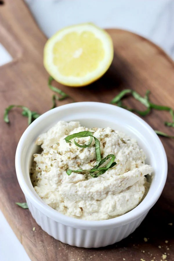 Vegan Tofu Ricotta Alternative Dish