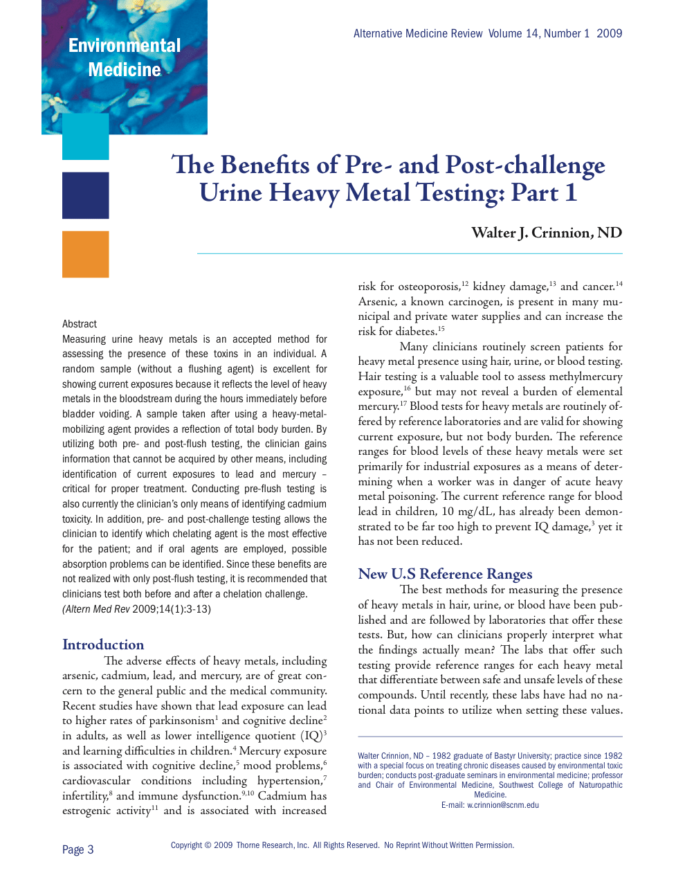 The Benefits of Pre and Postchallenge Urine Heavy Metal Testing Part 1