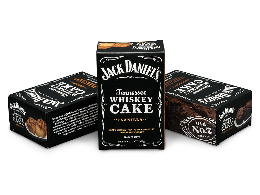 Jack Daniel's Liquor Cakes packaging alternatives