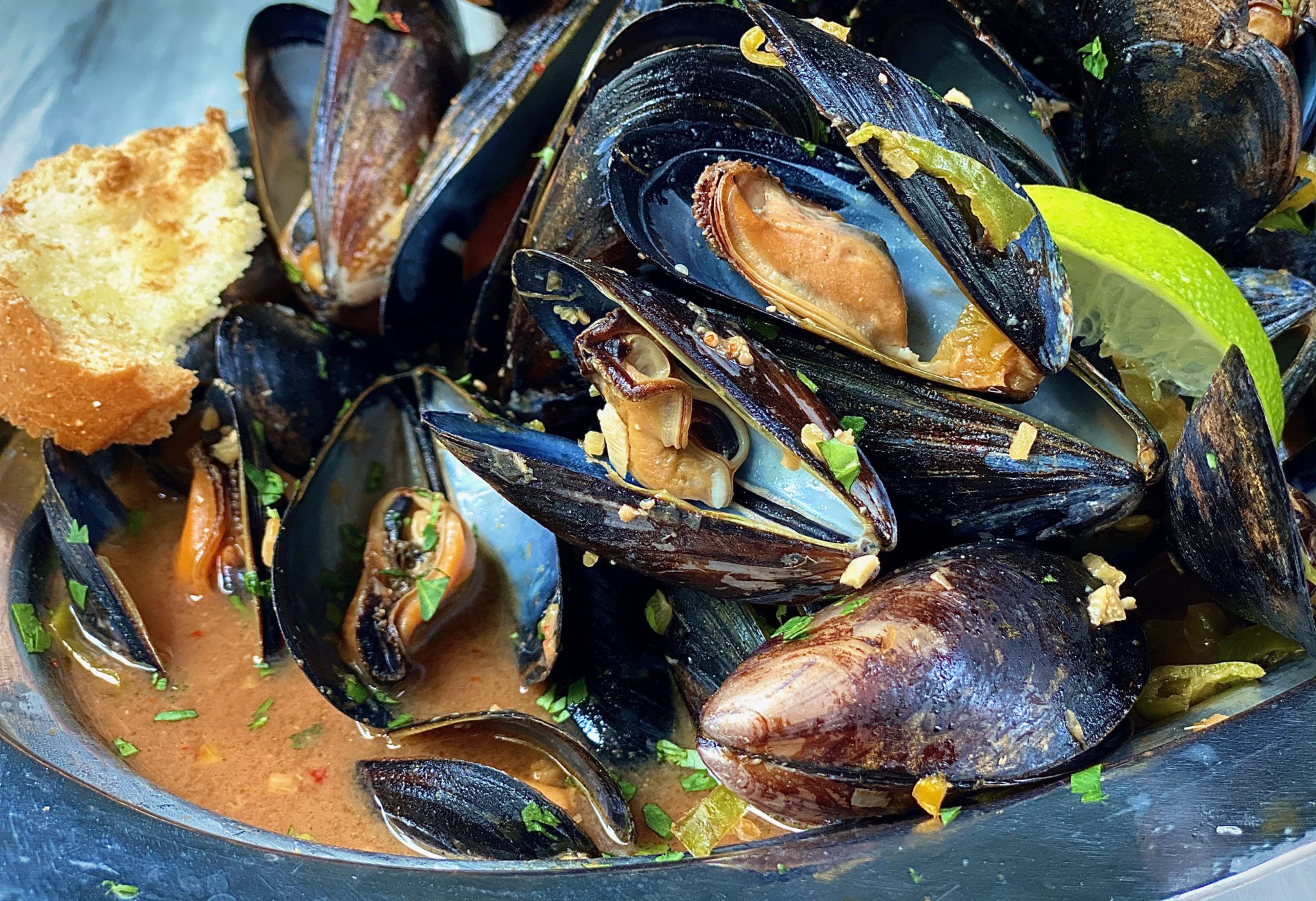 MusselsOMiso Recipe Alton Brown