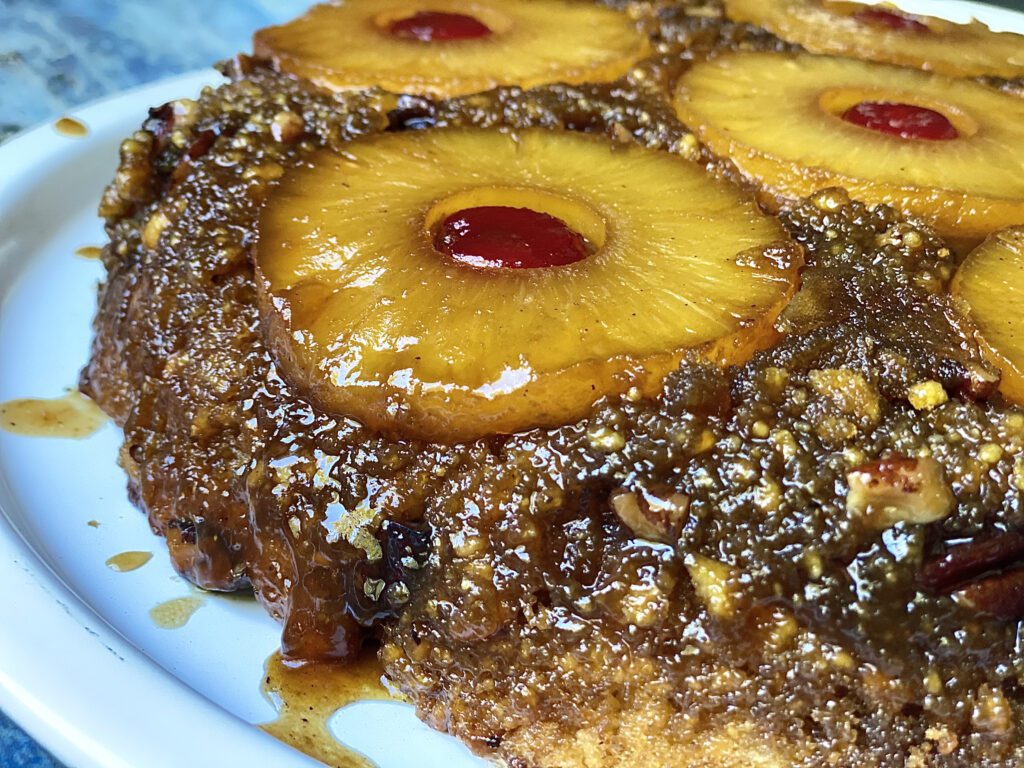 Pineapple UpsideDown Cornmeal Cake Alton Brown