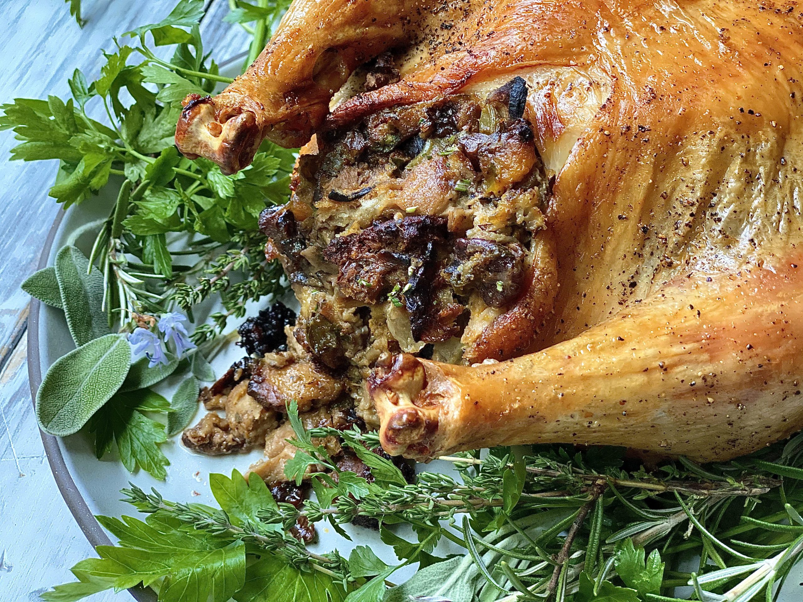 Thanksgiving Turkey with Stuffing Recipe Alton Brown