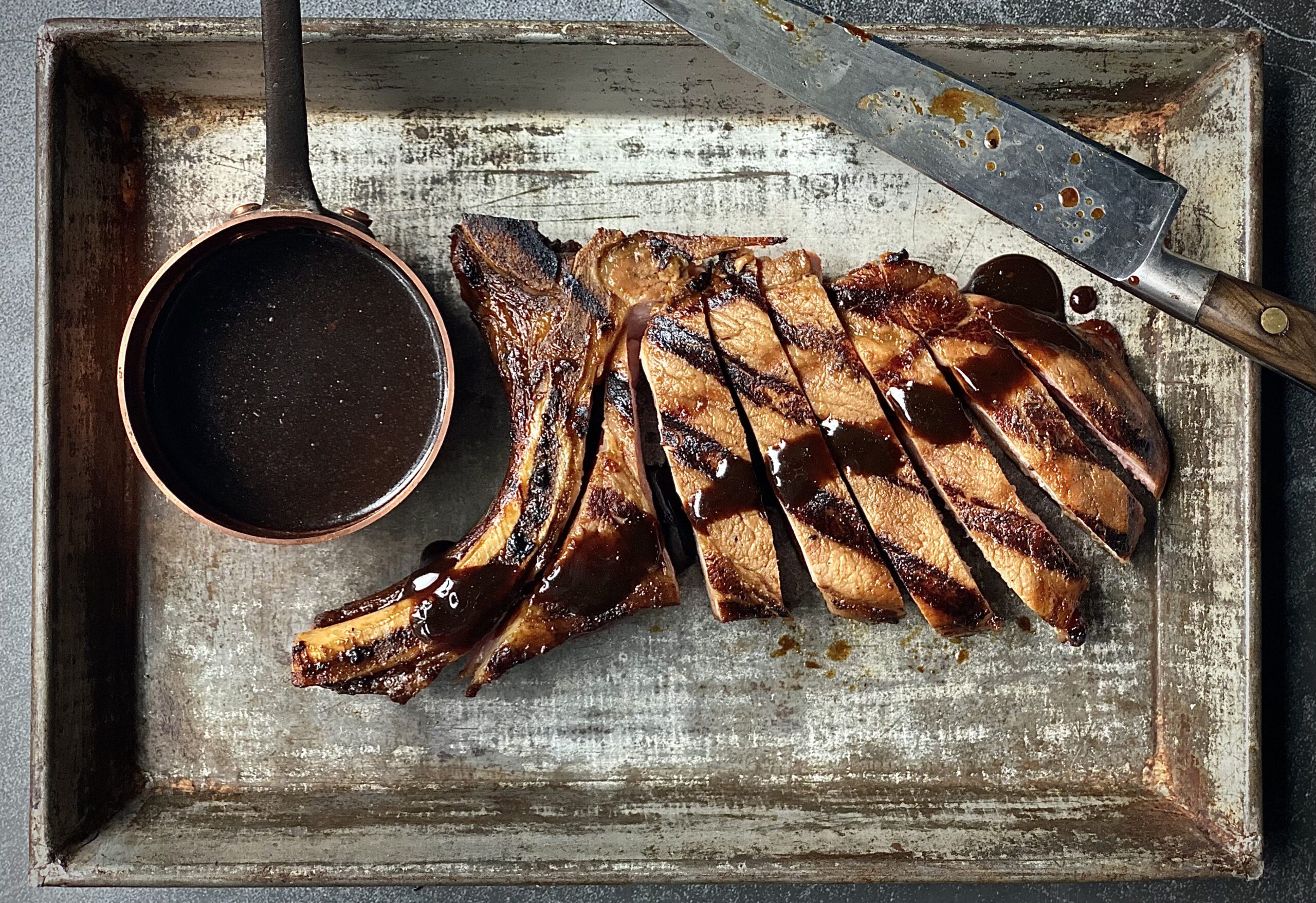 Molasses Coffee Marinated Pork Chops Recipe Alton Brown