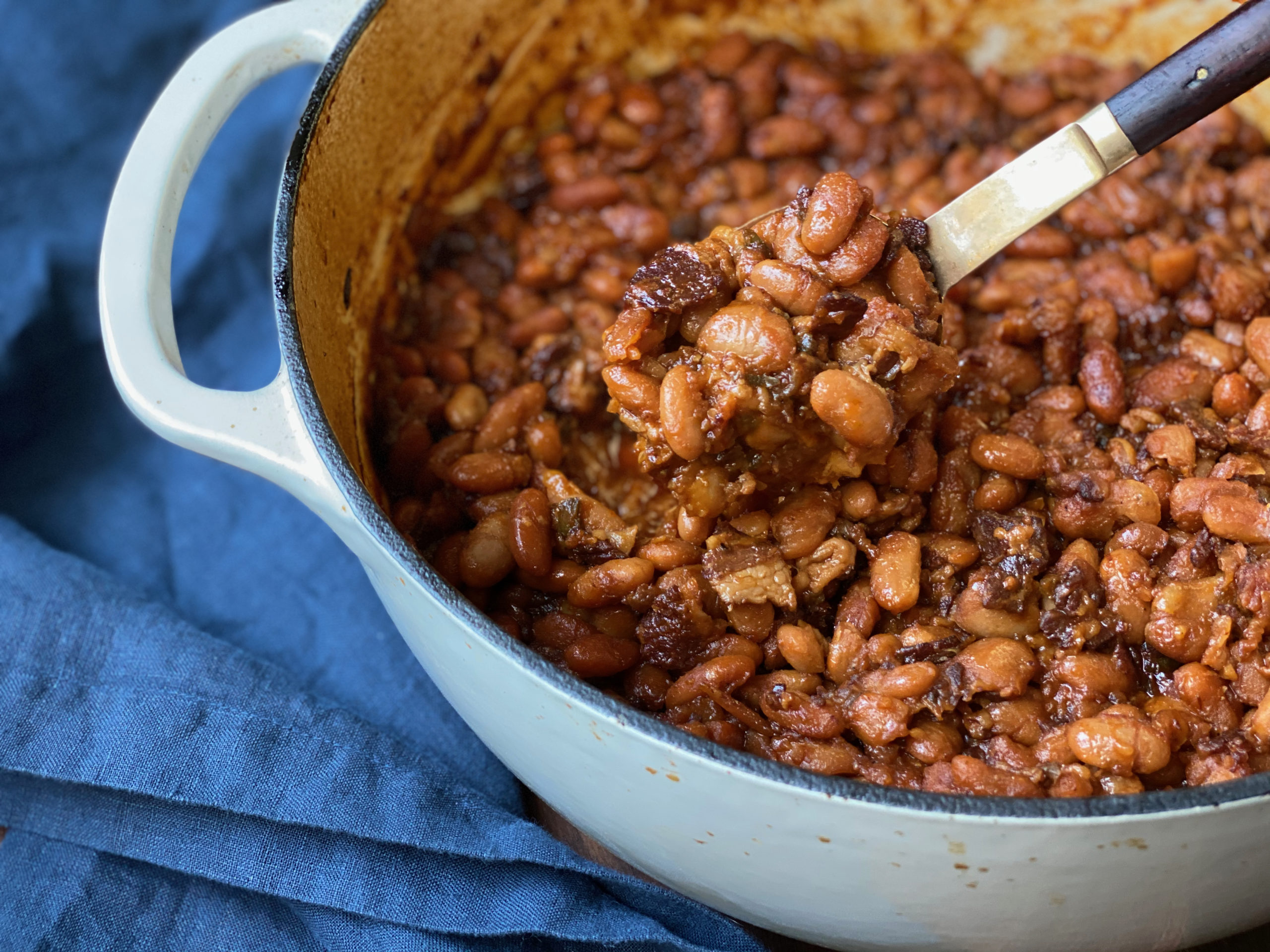 TwiceCooked Molasses Baked Beans Recipe Alton Brown