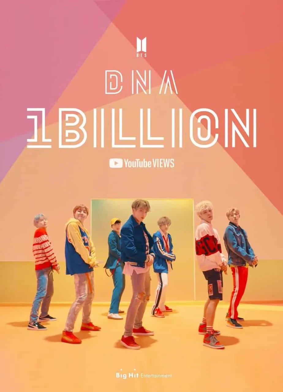 'DNA' de BTS devient le premier clip d'un groupe Kpop masculin à