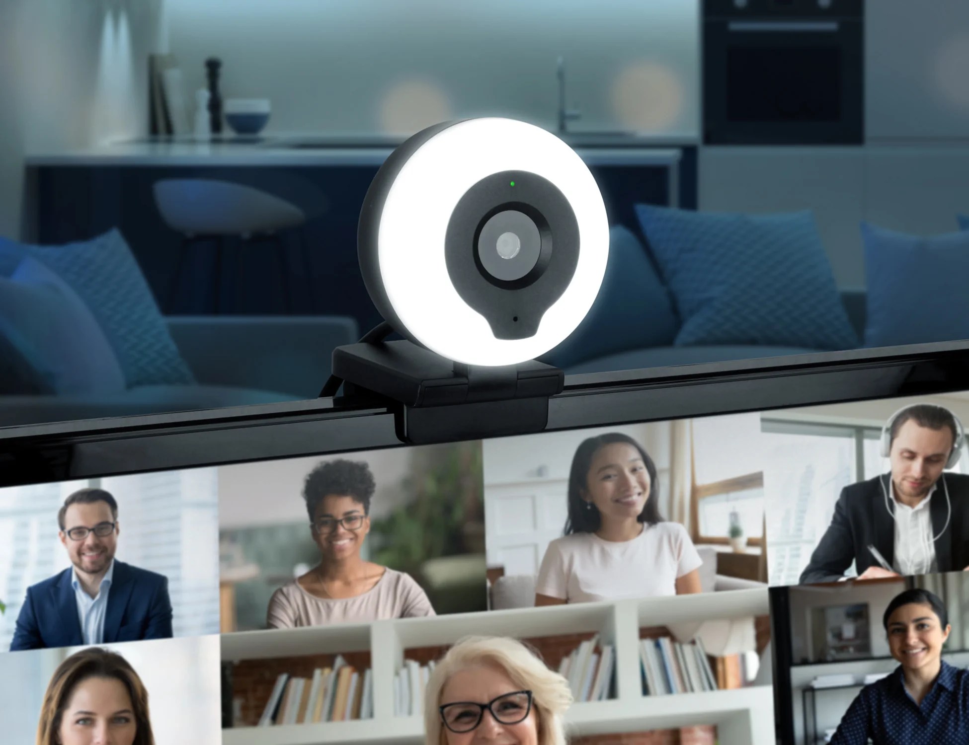 LIVE 2K HD Ring Light Webcam with Tripod | Aluratek
