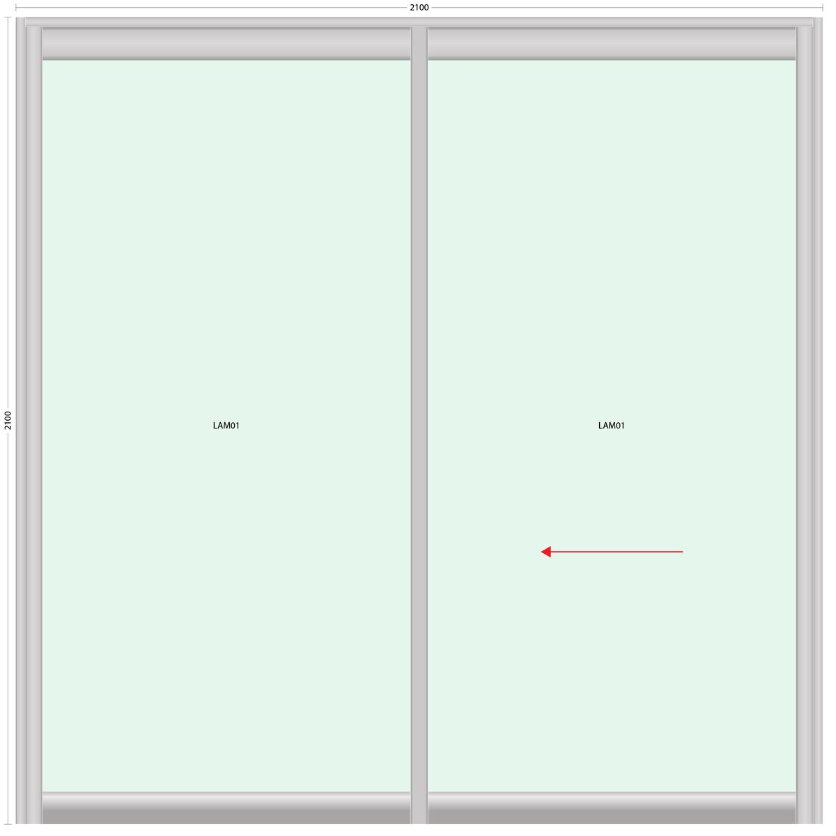 2 Panel Sliding Door 2100 X 2100 Aluminium Shopfronts And Windows