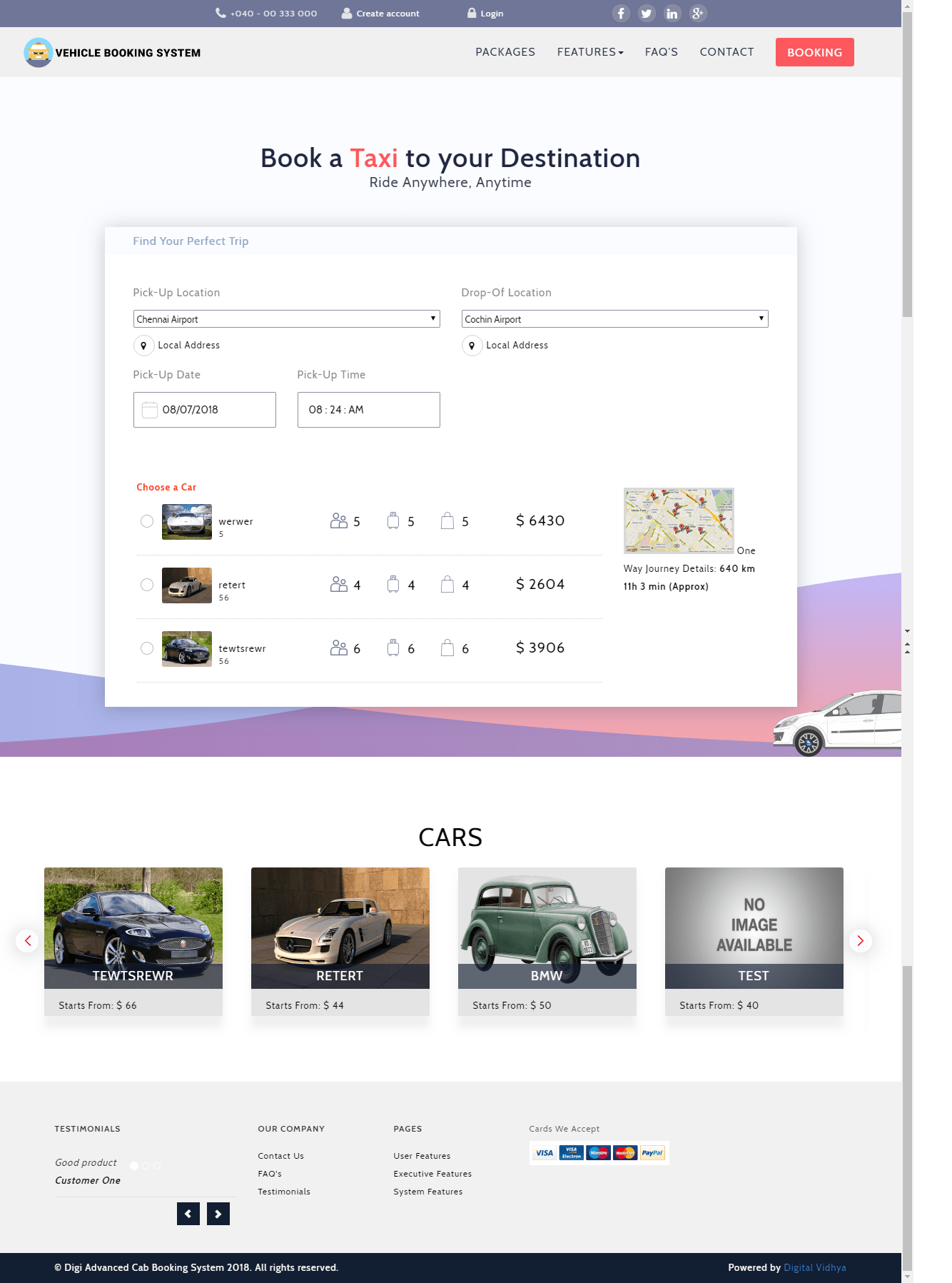 CMS Rent A Car Alutecs Services Diseño web, marketing, dominio y