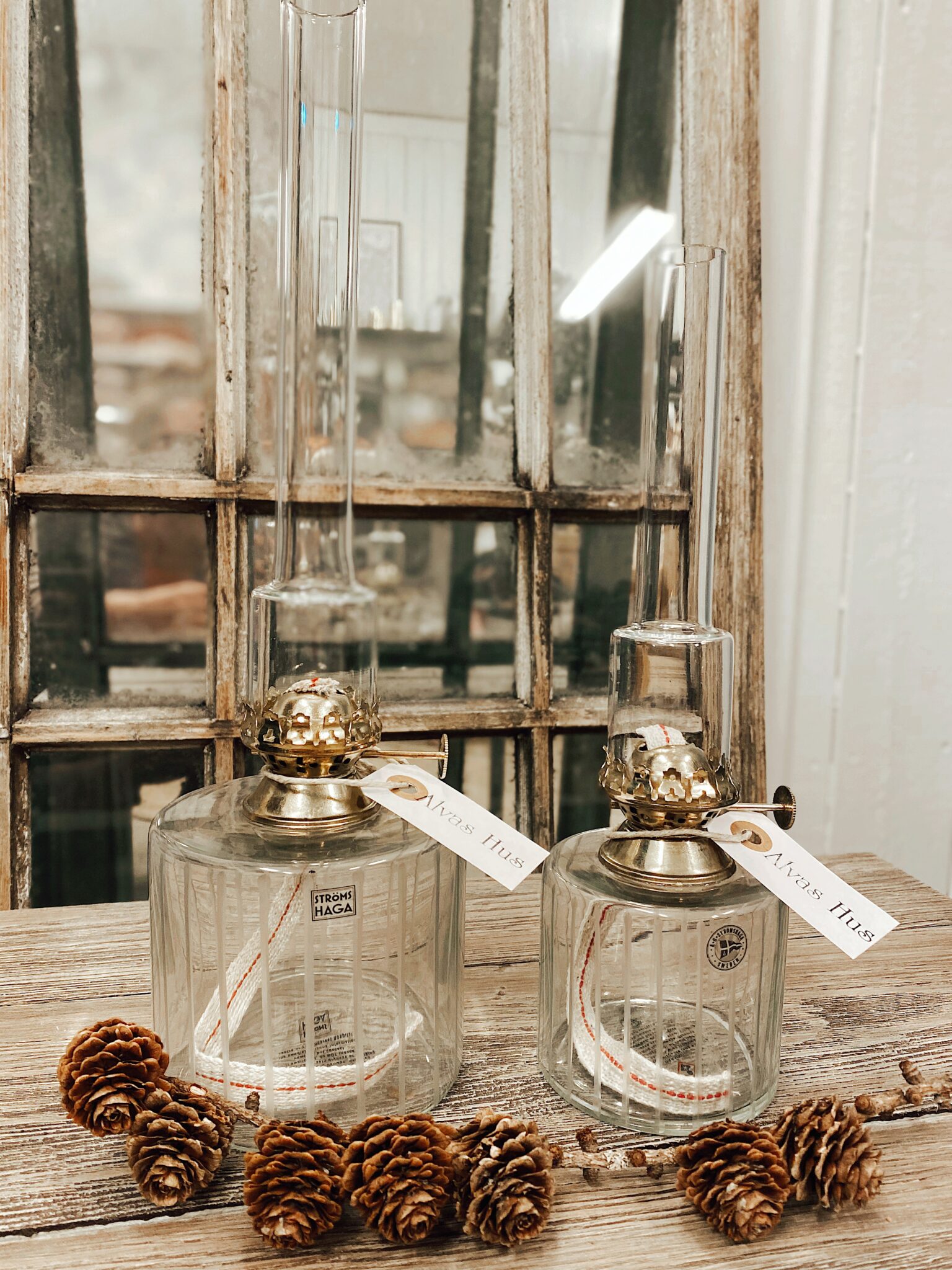 Oljelampa glas