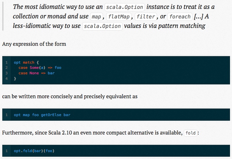 Scala Idiomatic processing of an Option