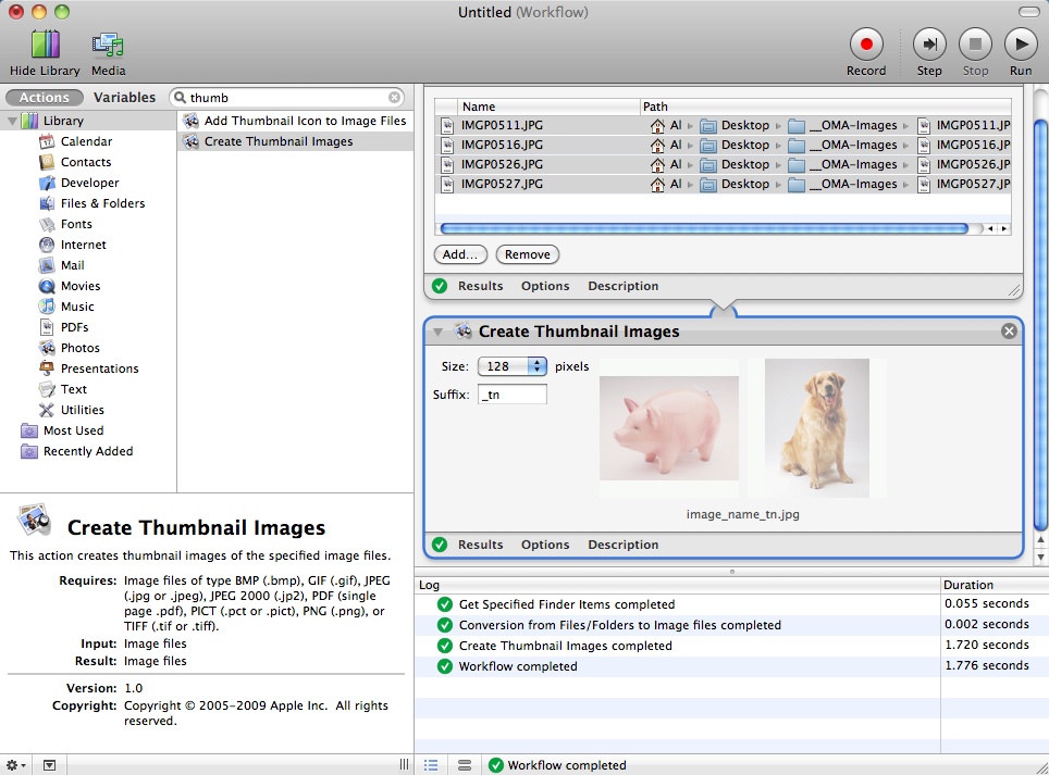 Free Mac batch thumbnail creation
