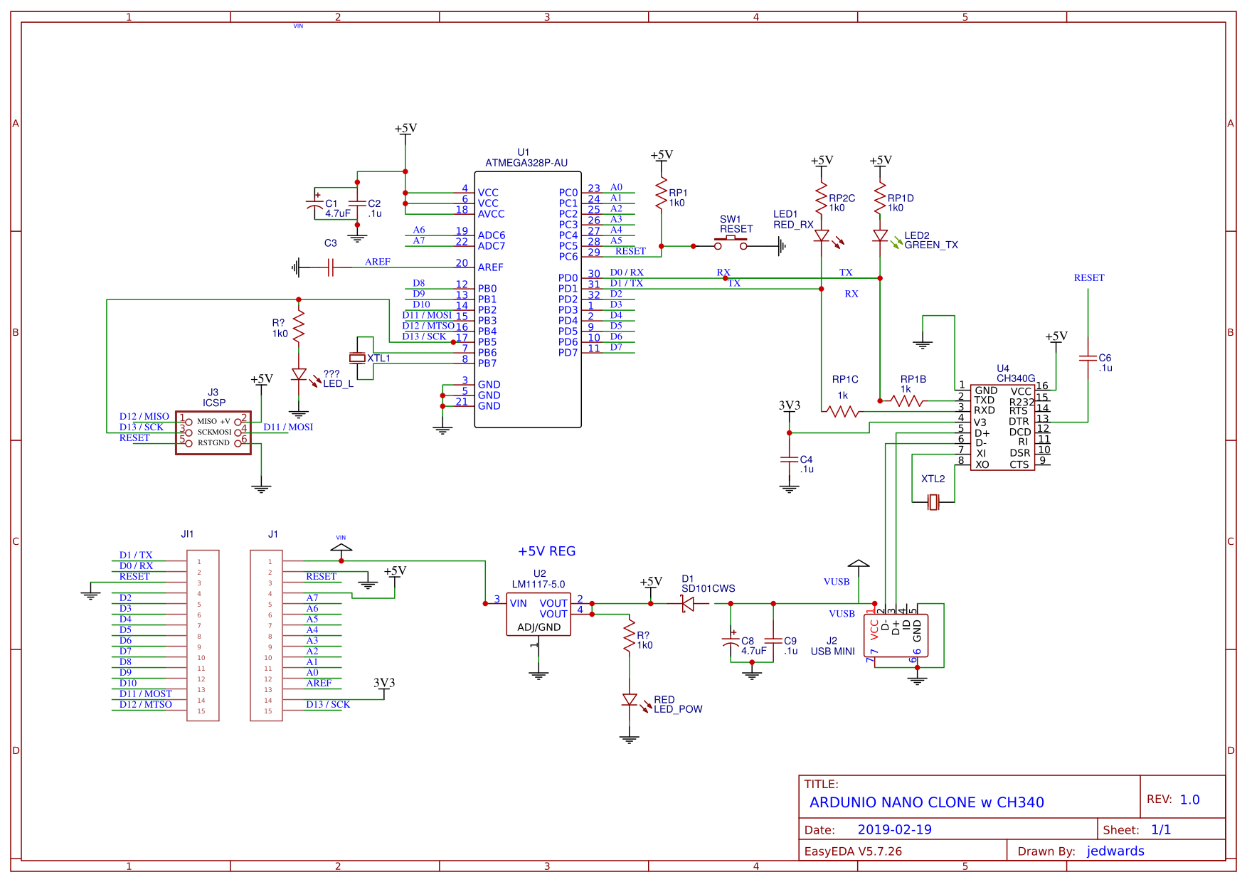 Schematic Diagram Of Arduino Nano - Circuit Diagram