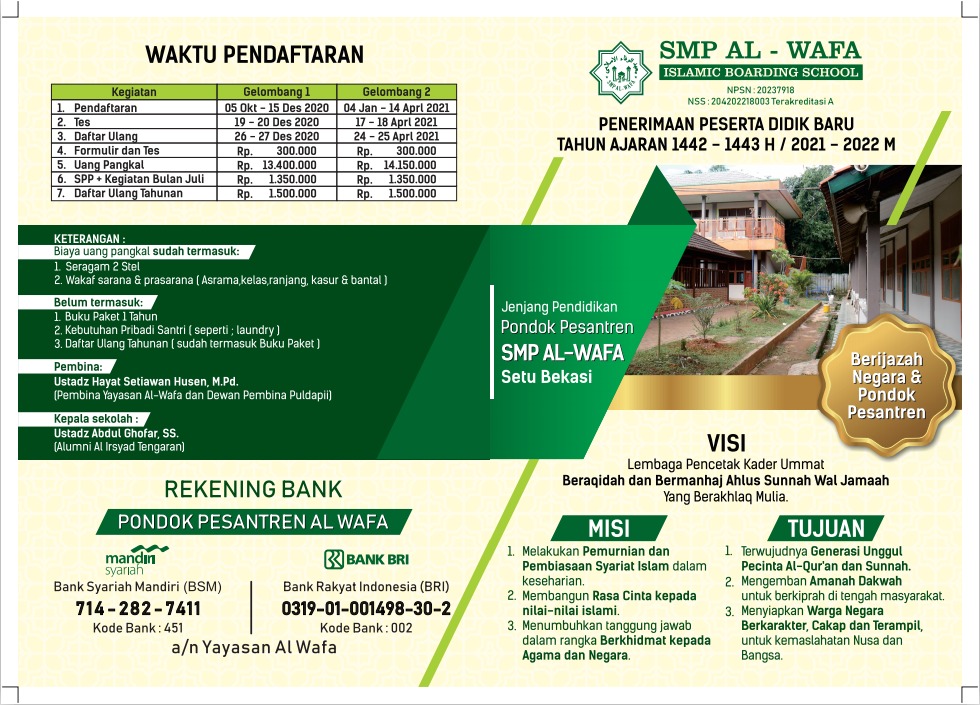 Biaya Masuk Smk Al Wafa Ciwidey Materi Soal