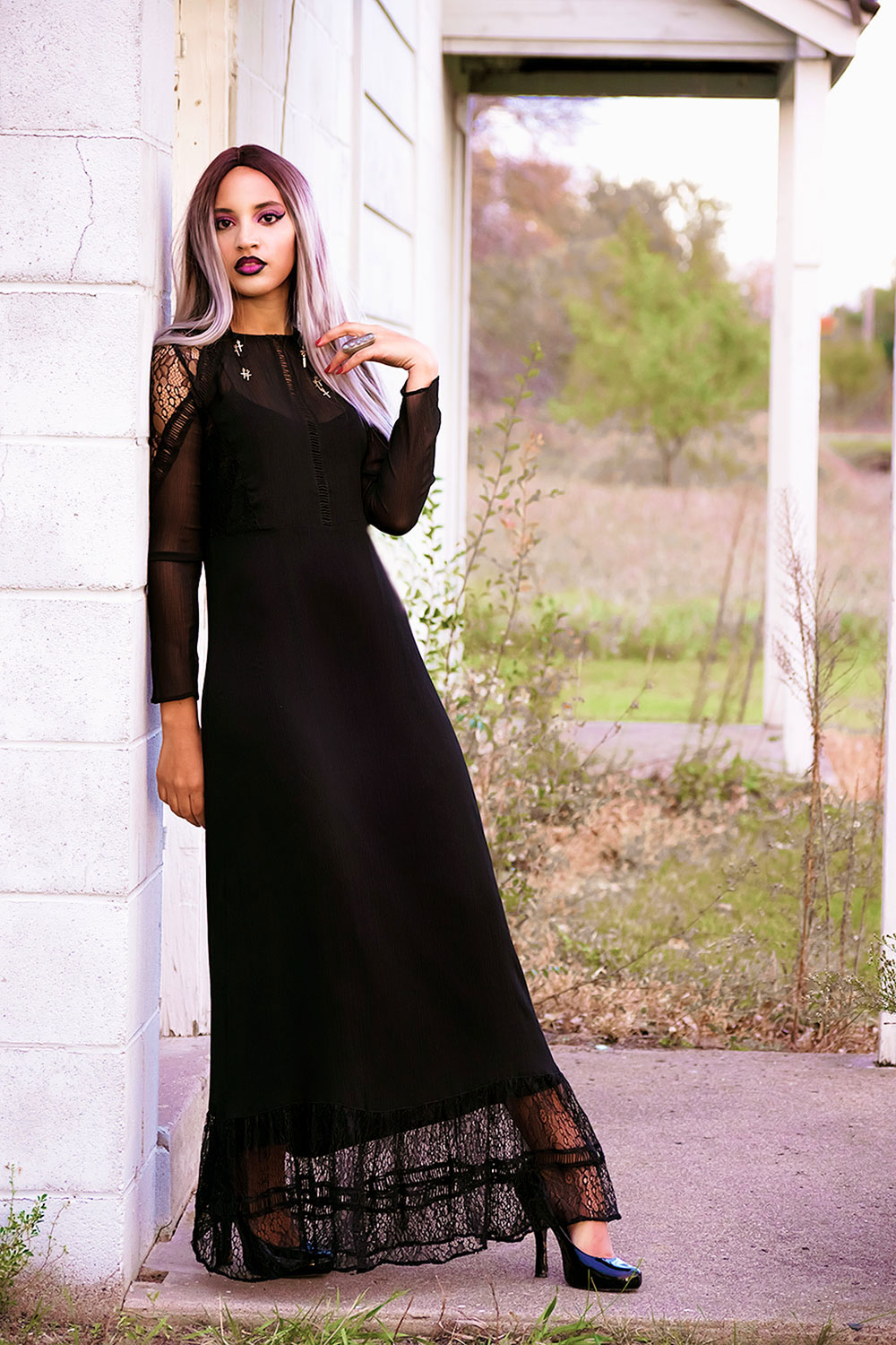 Pastel Goth Morticia Addams Halloween Costume Always Uttori