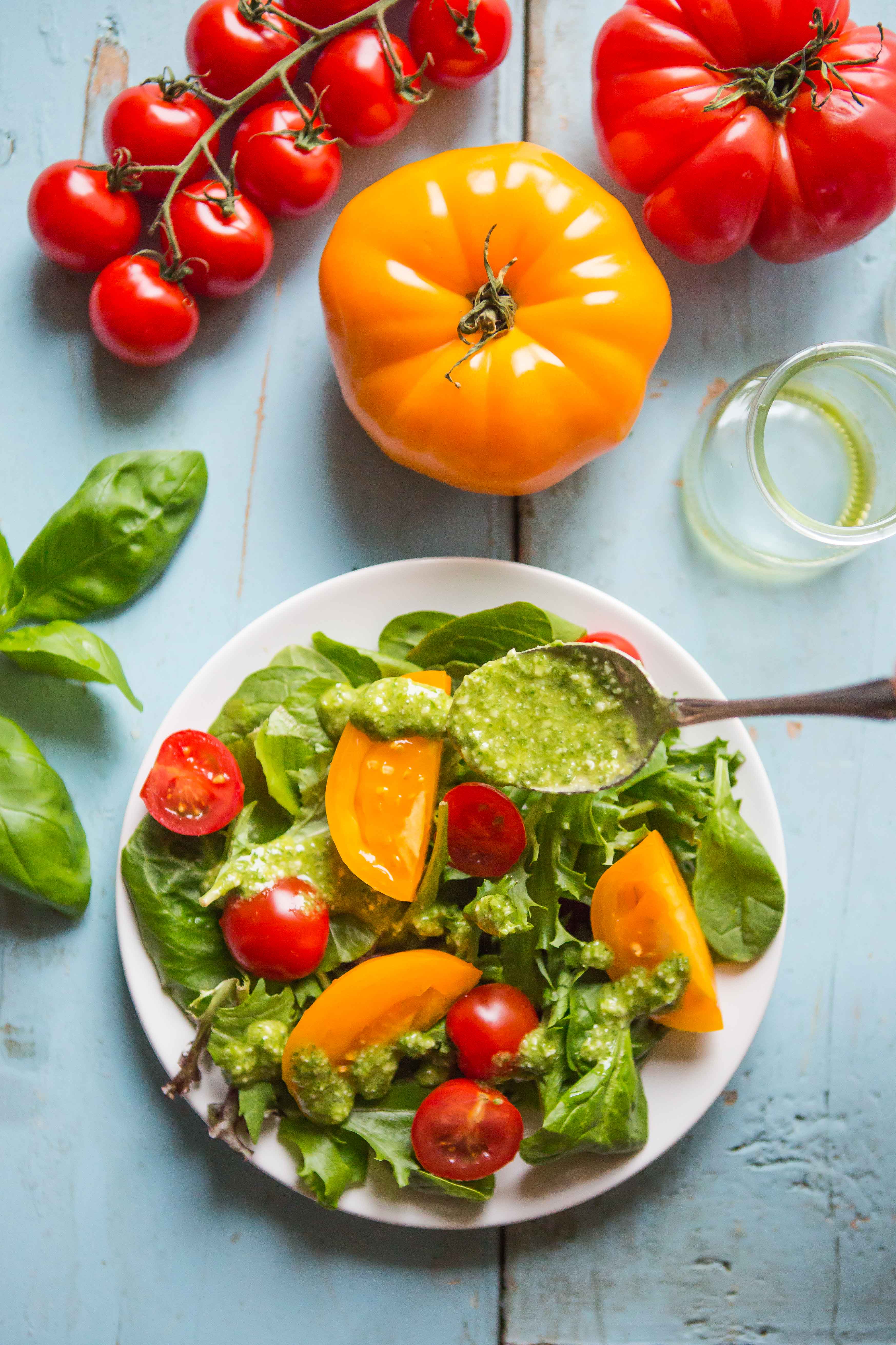 Fresh Basil Dressing Alysha Yoder Photography