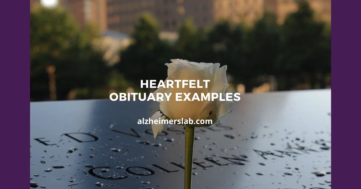 Heartfelt Obituary Examples AlzheimersLab