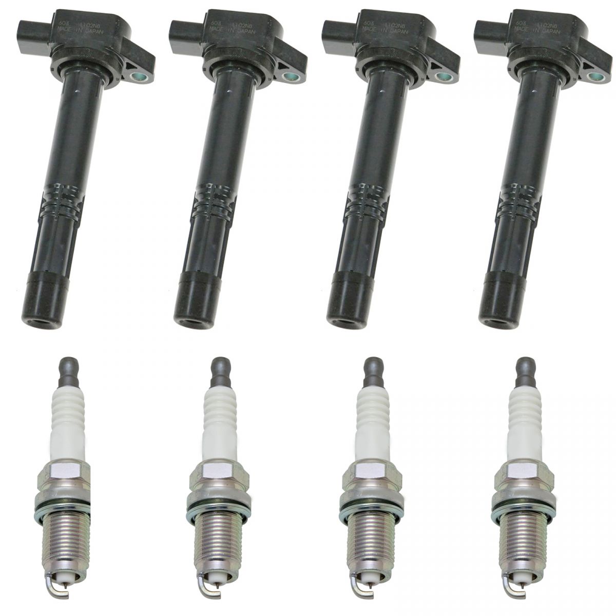 Engine Ignition Coil & NGK Spark Plug Kit 8 Piece Set for Honda Accord