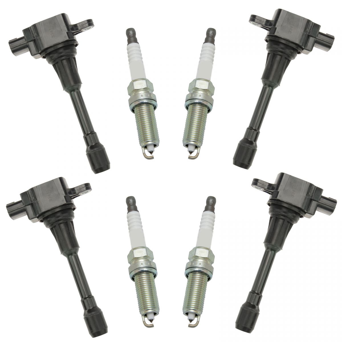 Engine Ignition Coil & NGK Spark Plug Kit 8 Piece Set for Nissan