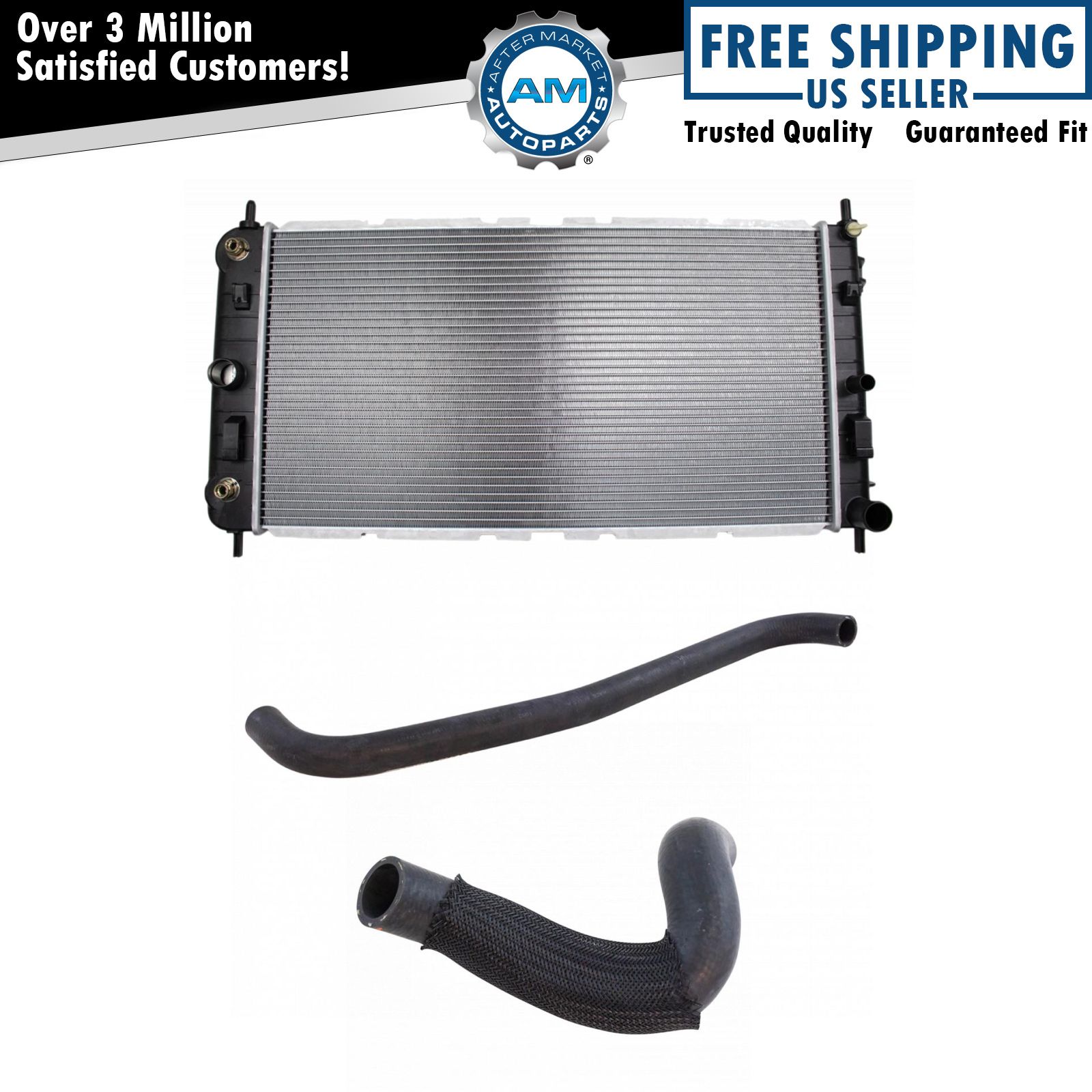Radiator Assembly Upper Lower Hose Kit Set for Chevy Malibu Saturn Aura