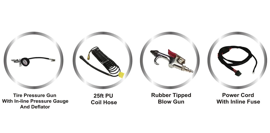 Volcano On Board Twin Piston Air Compressor Kit and Accessories Kit