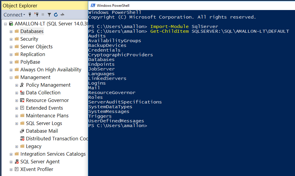 Using PowerShell to navigate SQL Server as a drive Andy M Mallon AM²