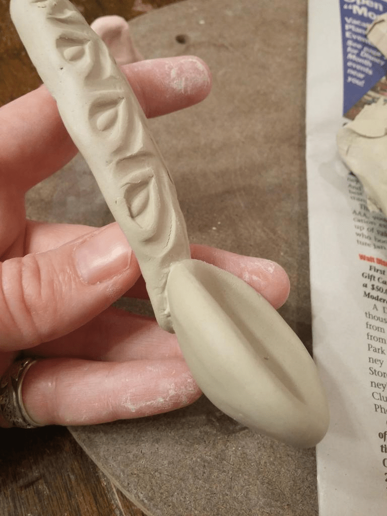 How to create a textured clay spoon AMACO Brent