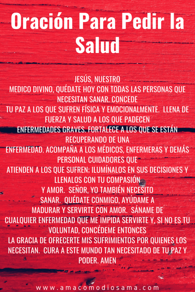 Oración Para Pedir la Salud Ama Como Dios Ama