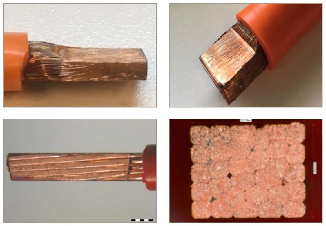 Resistance Welding Compacting stranded and braided wires inar