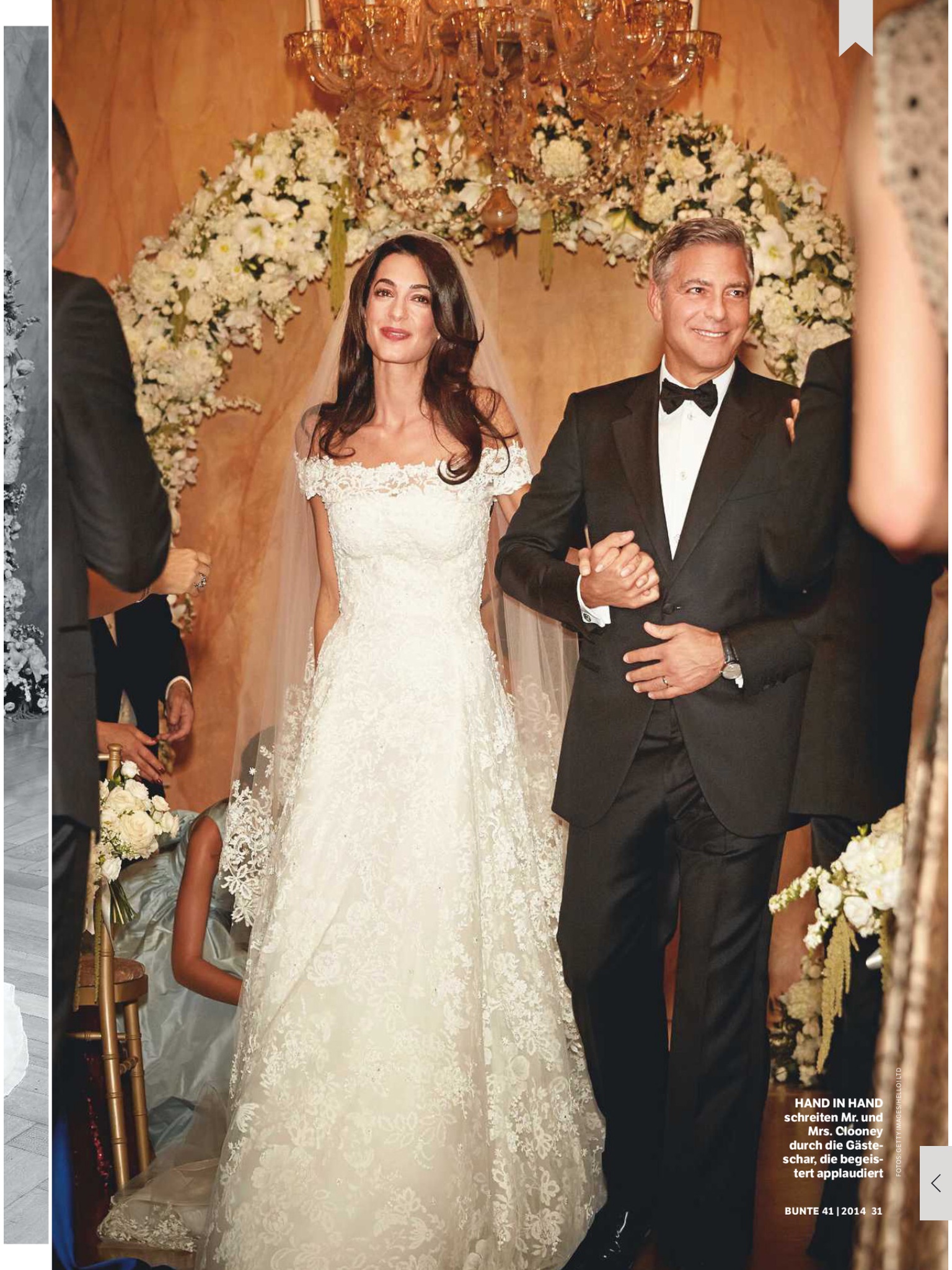 Amal Alamuddin and Clooney wedding in Bunte Magazine Amal