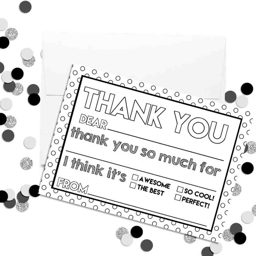 Thank You Cards Template For Children