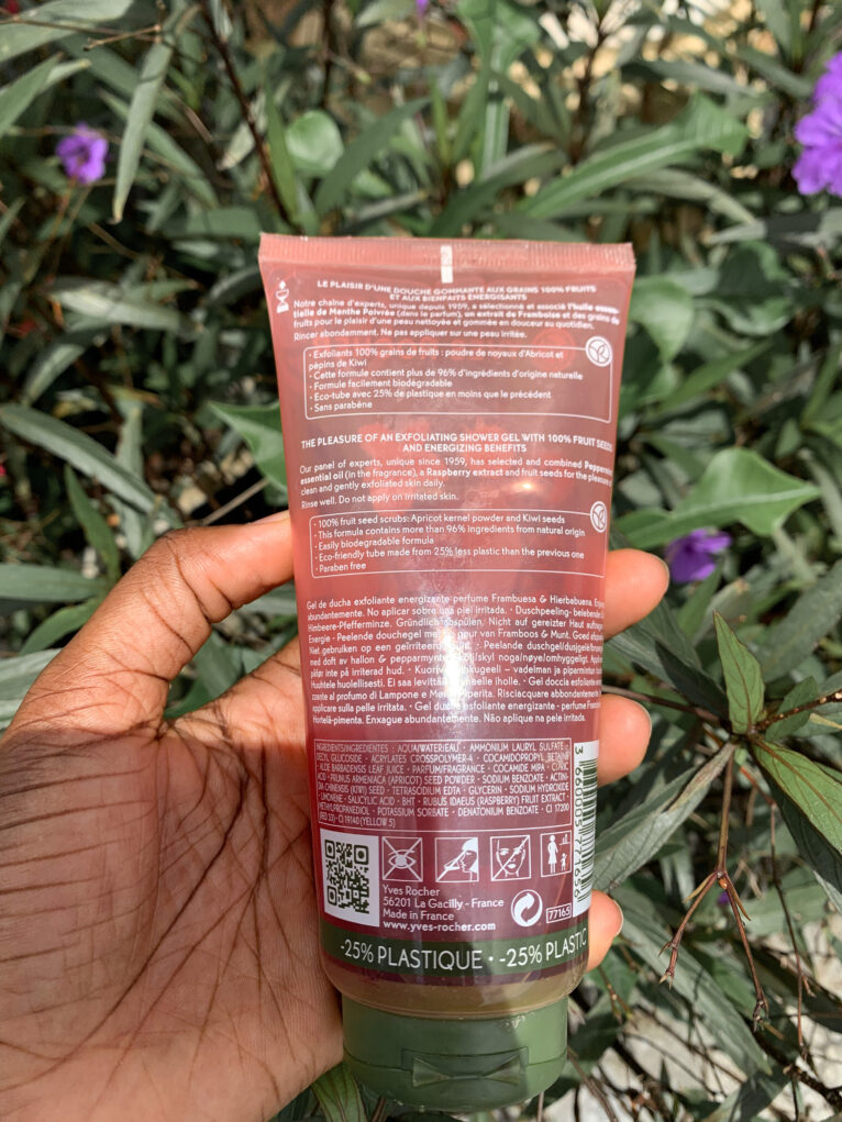 Yves Rocher Raspberry Peppermint Exfoliating Shower Gel; Honest Review AD