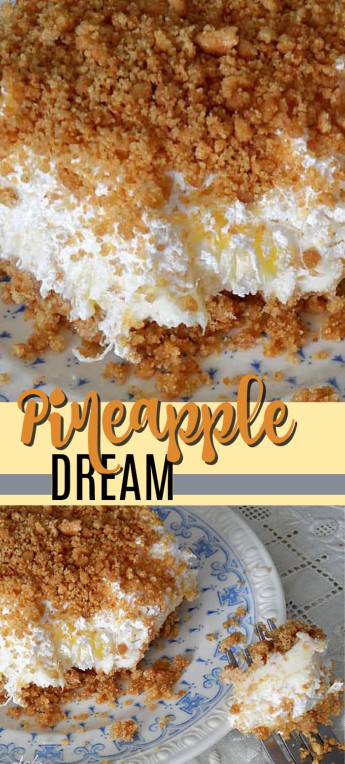 Pineapple Dream Dessert pineapple, whipped cream, cream cheese