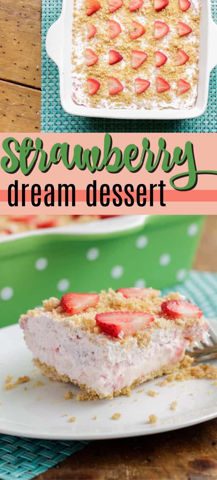 Strawberry Dream Dessert no bake strawberry cream cheese dessert