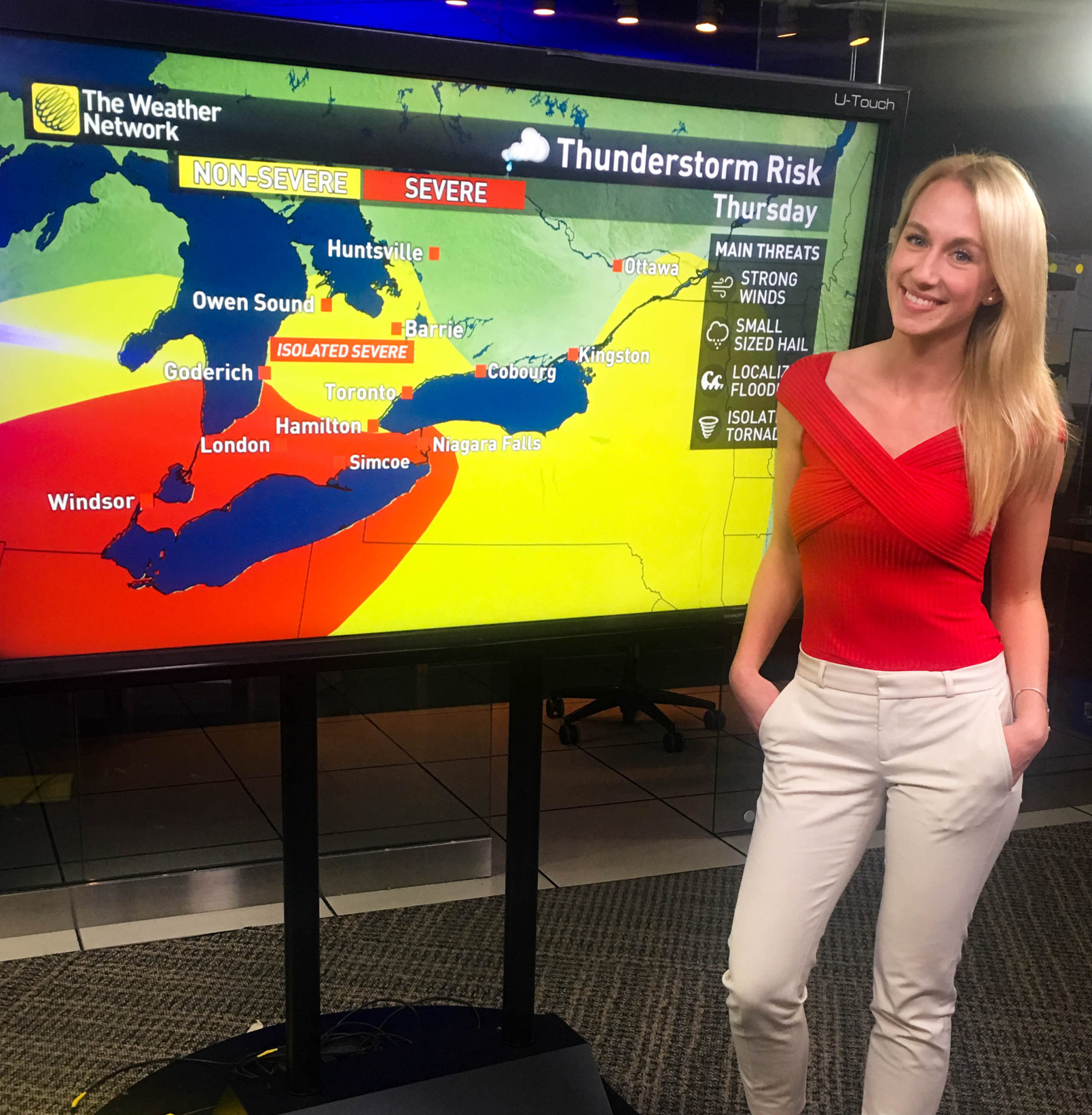 Hosting the Weather Network BELOW THE BLONDE