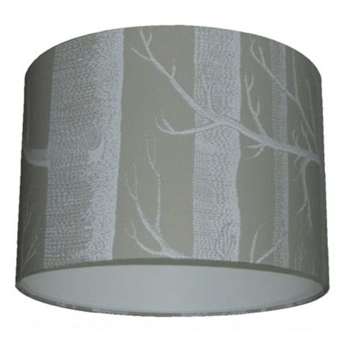 Handmade Lampshade using Cole & Son Woods White on Taupe Wallpaper